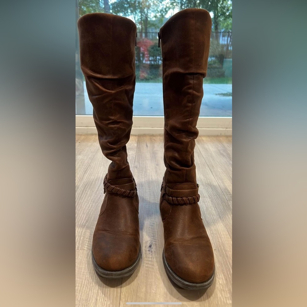 BareTraps Knee high boots wide-calf zip up